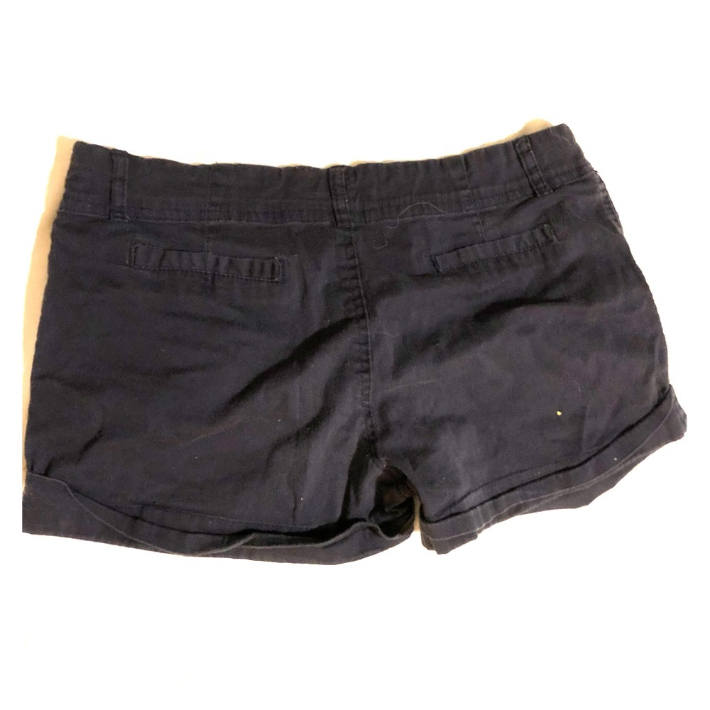 Navy Blue Cuffed Shorts